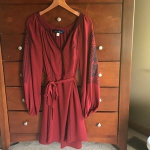 Burgundy dress